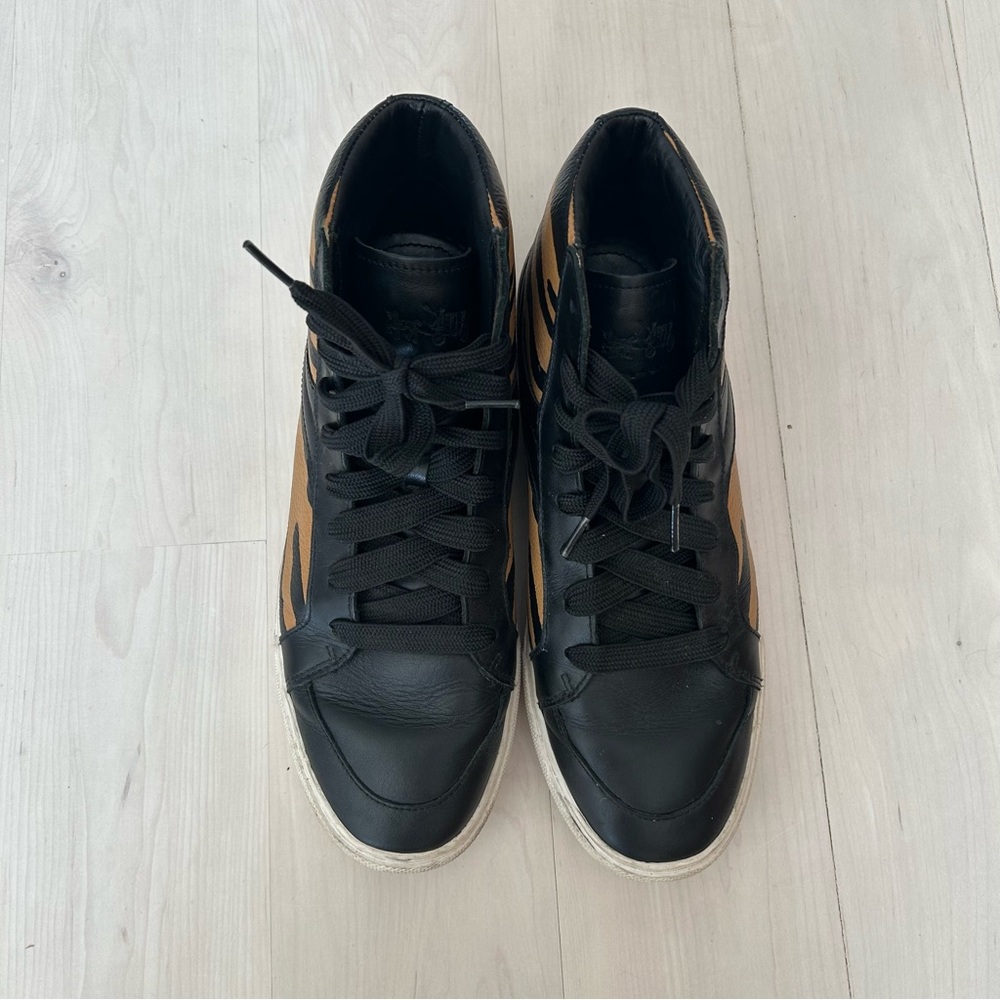 Coach NY Tiger Leather Hi Top Sneakers - Picture 8 of 13
